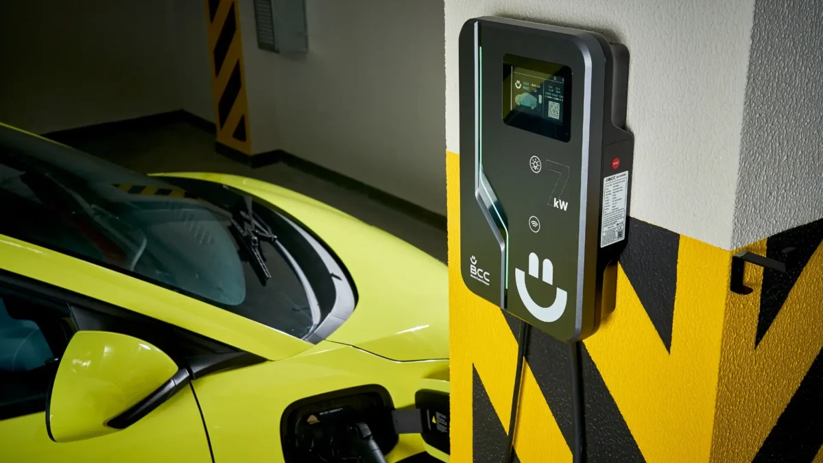 Electric Vehicle charging from a BCC StartUp 7kW EV Charger